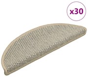 vidaXL Πατάκια Σκάλας Αυτοκόλ. 30τεμ. Όψη Σιζάλ Αν. Πράσινο 56x17x3εκ.