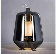 Επιτραπέζιο Φωτιστικό LED 8W Dimmer Φυσητό Γυαλί Μέταλλο Μαύρο Luisa T1 Prandina-1C50000113507-Ασημί 1C50000113507