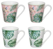 Artekko Tropical Κούπες με Φύλλα Πήλινες Πράσινο (12x8x10)cm  Σετ/4 Artekko 60032