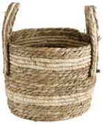 Καλάθι - Κασπώ Naxos 20332 Φ25x20cm Beige-Brown GloboStar Grass