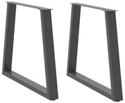 vidaXL Πόδια Τραπεζαρίας Σχήματος V 2 τεμ. Ανθρακί 70x(72-73,3) εκ. Ατσάλι