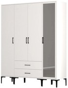 Ντουλάπα Τετράφυλλη Kumsal 845HCT5498 160x47,5x201,4cm White Τετράφυλλη