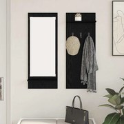 vidaXL Τοίχου Κρεμάστρα Μαύρη Δρυς 70 x 10 x 90 εκ. Επεξεργασμένο ξύλο