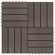 vidaXL Πλακάκια Deck 22 τεμ. Σκούρο Καφέ 30 x 30 εκ. 2 μ² από WPC