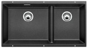Blanco Subline-U 480/320-U Anthracite SILGRANIT™ PuraDur™ Γρανιτένιος Νεροχύτης Υποκαθήμενος με 2 Γούρνες 85,5x46 cm