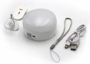 Adeleq Φωτιστικό LED Ντουλάπας-Φακός Φ84x48mm Με Διακόπτη Επαναφορτιζόμενο 3W Στρογγυλό Λευκό 4-102