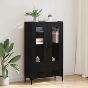 vidaXL Highboard Μαύρη Οξυά 69,5 x 31 x 115 εκ. Επεξεργασμένο ξύλο