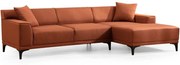 Καναπές Γωνιακός (Δεξιά Γωνία) Petra 560ARE1606 250x145x69cm Orange