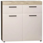 Μπουφές AMBER White Oak/Sateen 90x90x33.6cm