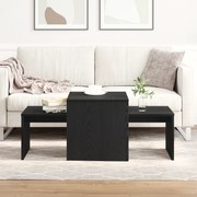 vidaXL Σετ Τραπέζι Μαύρης Δρυός 100x48x40 εκ. Φτιαγμένο από Ξύλο