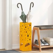 vidaXL Σχέδιο &amp; βάση αποθήκευσης Μουσταρδί 15.5 x 15.5 x 49 εκ Ατσάλι