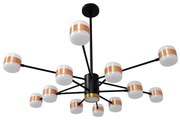 Φωτιστικό Οροφής LED 104W Πολύφωτο Μαύρο Μπρονζέ-Χρυσό 4500K ORNATE 01553 Globostar 01553 Μαύρο