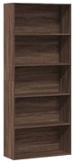 vidaXL Ντουλάπι βιβλίων καφέ δρυς 80x30x189 cm Κατασκευασμένο ξύλο