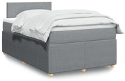 ΚΡΕΒΑΤΙ BOXSPRING ΜΕ ΣΤΡΩΜΑ ΑΝΟΙΧΤΟ ΓΚΡΙ 120X190 ΕΚ. ΥΦΑΣΜΑΤΙΝΟ 3289688