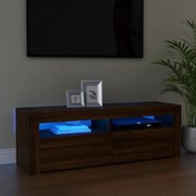 Έπιπλο Τηλεόρασης με LED Καφέ Δρυς 120x35x40 εκ. 815689