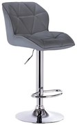 Σκαμπό Μπάρ 2τμχ Bar86 Margo Γκρί Pu 42x49x109εκ. - (42Χ49Χ66-86/89-109εκ.), Χρώμα: ΓΚΡΙ - ZITA PLUS