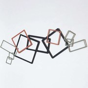 Διακοσμητικό Τοίχου 507ATP1215 45x116cm Multi-Black Wallity Ατσάλι