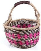 Καλάθι Διακοσμητικό Tide XS 0680075 20x20x14cm Fuchsia-Multi Soulworks Seagrass