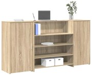 vidaXL Γραφείο υποδοχής Sonoma Δρυς 200x50x103,5εκ. Επεξεργασμένο Ξύλο