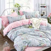 Σεντόνια Σετ 4τμχ 1224 Ciel-Pink Homeline Υπέρδιπλo 230x260cm 100% Cotton Satin
