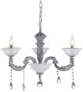 Πολυέλαιος Οροφής Aca Romanoff EG166493PCH Silver/Crystal