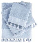 Πετσέτες Elaine (Σετ 3τμχ) Blue Nima Σετ Πετσέτες 70x140cm 100% Βαμβάκι