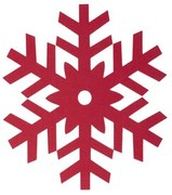 Σουβέρ Felt Snowflake (Σετ 4τμχ) 4Χ(10Χ10) Red Nef-Nef Πολυέστερ