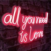 Διακοσμητικό Φωτιστικό Τοίχου All You Need is Love 395NGR2173 32x2x60cm Led 30,2W Red Wallity