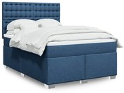 ΚΡΕΒΑΤΙ BOXSPRING ΜΕ ΣΤΡΩΜΑ ΜΠΛΕ 160X200 ΕΚ. ΥΦΑΣΜΑΤΙΝΟ 3290559