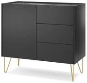 Μπουφές Harmony P_HRM_21s 97x37x83cm Marble Black