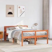 Πλαίσιο Κρεβατιού με Κεφαλάρι Μελί 160x200εκ. Μασίφ Ξύλο Πεύκου 3305885