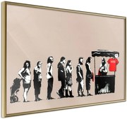 Αφίσα - Banksy: Festival - 60x40 - Χρυσό - Χωρίς πασπαρτού