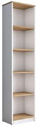 Βιβλιοθήκη Goldie pakoworld λευκό-φυσικό 40x25x161.80εκ