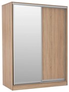 Ντουλάπα Συρόμενη C2437 Δίφυλλη με Καθρέπτη Sonama Oak 180x60x210Υ εκ. 180x60x210 εκ.