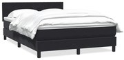 vidaXL Κρεβάτι Boxspring με Στρώμα Μαύρο 1140x210 εκ. Βελούδινο