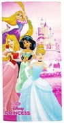 Πετσέτα Θαλάσσης Παιδική Quick Dry Disney Home Princess 30 Pink DimCol Θαλάσσης 70x140cm Microfiber