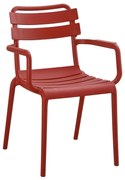 Πολυθρόνα Πολυπροπυλενίου Philly Κόκκινο 58,5x49x83,5Υεκ.