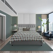 Παπλωματοθήκη Diamond 329 Petrol DimCol Μονό 160x240cm 100% Βαμβακερή Φανέλα