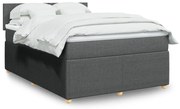 ΚΡΕΒΑΤΙ BOXSPRING ΜΕ ΣΤΡΩΜΑ ΣΚΟΥΡΟ ΓΚΡΙ 140X190 ΕΚ. ΥΦΑΣΜΑΤΙΝΟ 3289745