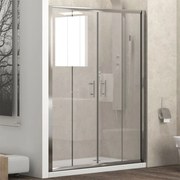 Καμπίνα Ντουζιέρας Από Τοίχο Σε Τοίχο Συρόμενη Flora 600 FLO600220 Cromo 6mm Clear-Chrome Karag 220x190 Αλουμίνιο,Γυαλί