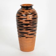 Βάζο Κεραμικό Terracotta-Μαύρο 13,5x13,5x28,8εκ. ESTHETI 752-20233