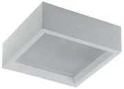 Φωτιστικό Οροφής - Πλαφονιέρα Gabriel I-GABRIEL/PL25Q 2xE27 25W 25x25x8,5cm White Intec Γύψος