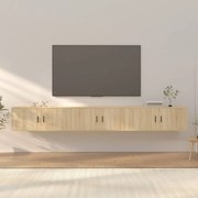 vidaXL Έπιπλα Τηλεόρασης Επιτοίχια 3 τεμ. Sonoma Δρυς 100x34,5x40 εκ