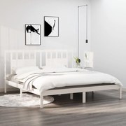 Πλαίσιο Κρεβατιού Λευκό 180 x 200 εκ. Μασίφ Ξύλο Super King 3104079