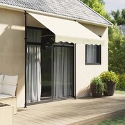 vidaXL Τέντα Συρόμενη Κρεμ 200 x 150 εκ. από Ύφασμα και Ατσάλι
