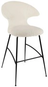 Σκαμπό Μπάρ Time Flies Teddy 590-18C5912-3 51x56x112cm White-Black Umage