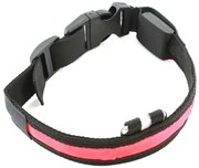 Περιλαίμιο σκύλου AG232 με φωτισμό LED, 34-44cm, μαύρο-κόκκινο
