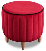 Σκαμπώ Lindy Megapap βελούδινο χρώμα κόκκινο 40x40x40εκ.