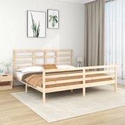 Σκελετός Κρεβατιού Χωρίς Στρώμα 200x200 εκ Μασίφ Ξύλο 3105880