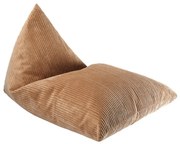 Πουφ Lounger Υφασμα Κοτλε Καφέ
